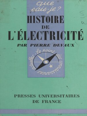 cover image of Histoire de l'électricité